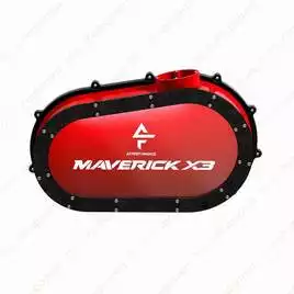 Кастомная прозрачная крышка вариатора с подсветкой для Can-Am Maverick X3 (Red)