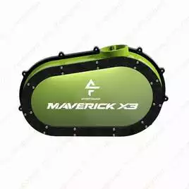 Кастомная прозрачная крышка вариатора с подсветкой для Can-Am Maverick X3 (manta green)