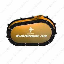 Кастомная прозрачная крышка вариатора с подсветкой для Can-Am Maverick X3 (Orange)