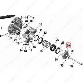 Крышка поддшипника ведущего вариатора Can-Am Maverick x3 Turbo RR P-Drive