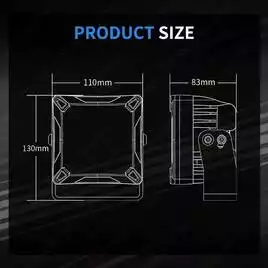 Светодиодная фара (квадрат) 5" Aurora 120W ALO-W-4-C27T3