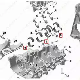 Вкладыш коленвала для Can-Am Maverick R