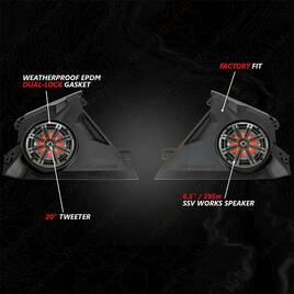 Аудио система SSV Works для Can-Am Maverick R 2024+ 6 speaker Plug and play Kicker