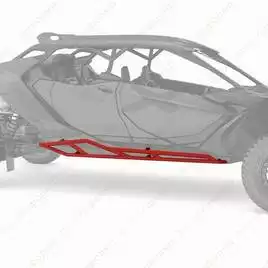 Защита порогов для Can-Am Maverick R MAX (красные мг 2025)