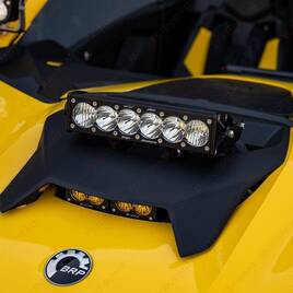 Светодиодная балка фара 10" Baja Design OnX6+ Кронштейн на капот Maverick R 2024+