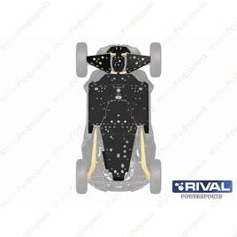 Защита днища RIVAL для Can-Am Maverick R 2024+ 2-х местный (пластик)