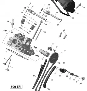 01- Головка блока цилиндров, Rear