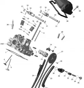 01- Головка блока цилиндров, Rear