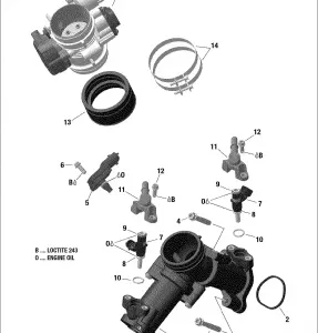 02- Впускной коллектор и дроссельная заслонка - 1000R EFI