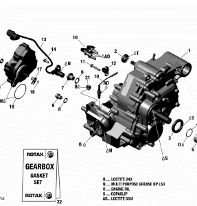 01- Коробка передач в сборе - 1000R EFI