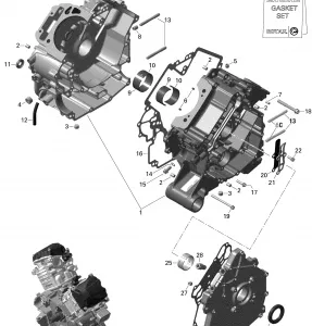 01- Картер - 1000R EFI (XMR)