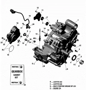 01- Коробка передач в сборе - GBPS - XMR 1000R EFI