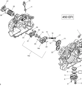 01- Система смазки двигателя - 450 EFI