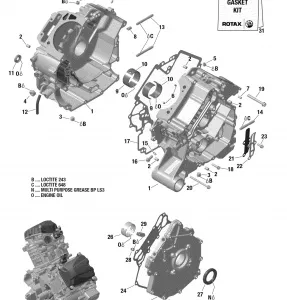 01- Картер - 1000R EFI (Except XMR)