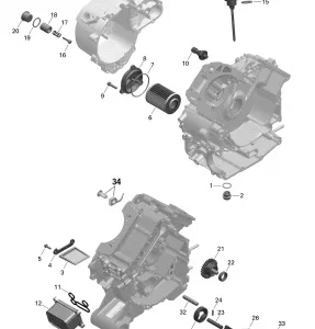 01- Система смазки двигателя - 1000R EFI