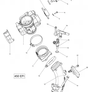 02- Впускной коллектор и дроссельная заслонка - 450 EFI