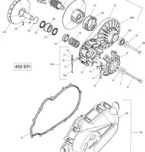 05- Вариатор - 450 EFI