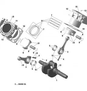 01- Коленвал, цилиндры и поршни New T3