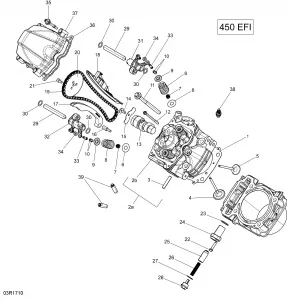 01- Головка блока цилиндров - 450 EFI