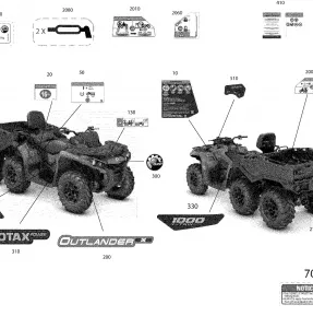 09- Наклейки Outlander 6X6 - 1000 EFI - Pro Nordic - Europe