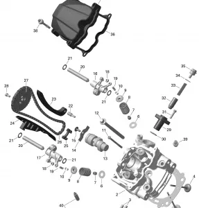 01- Головка блока цилиндров, Front - 850 EFI