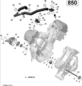 01- Охлаждение двигателя - 850 EFI