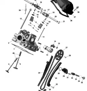 01- ROTAX - Rear Головка блока цилиндров