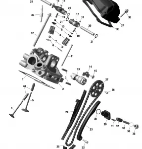 01- ROTAX - Rear Головка блока цилиндров