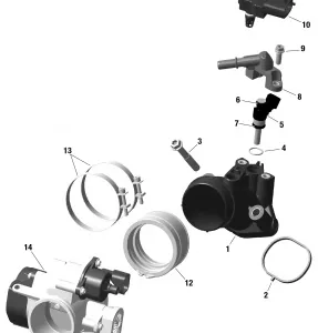 01- Впускной коллектор и дроссельная заслонка - Mechanical Throttle Control