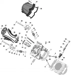 01- ROTAX - Front Головка блока цилиндров