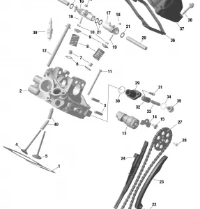 01- ROTAX - Rear Головка блока цилиндров