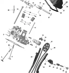 01- ROTAX - Rear Головка блока цилиндров