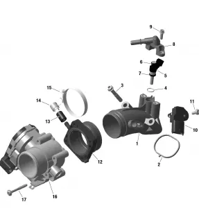 01- ROTAX - Впуск Manifold And Electronic Throttle Control