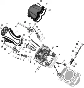 01- ROTAX - Front Головка блока цилиндров