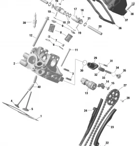 01- ROTAX - Rear Головка блока цилиндров