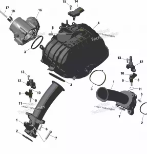 Rotax - Впускной коллектор и дроссельная заслонка