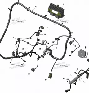 Rotax - Блок управления двигателем и проводка двигателя