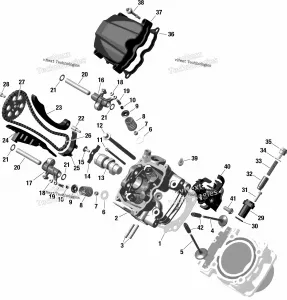 Rotax - Front Головка блока цилиндров