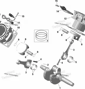 Rotax - Коленвал и поршни