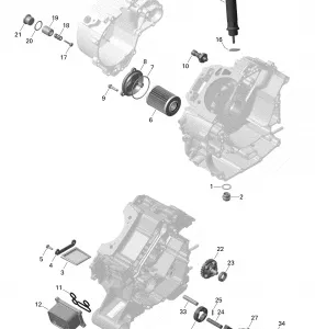 01- Система смазки двигателя - 1000 EFI