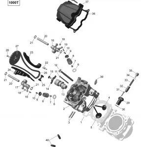 01- Головка блока цилиндров, Front - Turbo