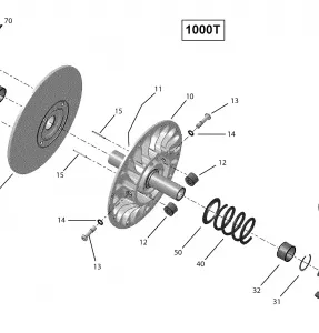 05- Вариатор, Driven Pulley - Turbo