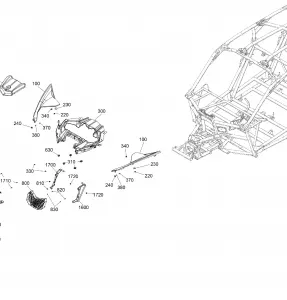 09- Кузовные детали Parts - Circuit Yellow - Package XDS DPS - Front Section