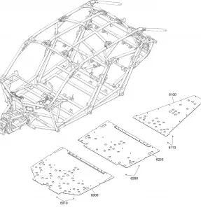 09- Кузовные детали Parts - Triple Black - Package Xrs DPS - Floor Section