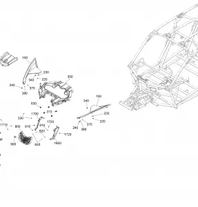 09- Кузовные детали Parts - Triple Black - Package Xrs DPS - Front Section