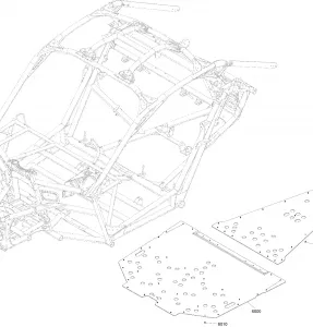 09- Кузовные детали Floor Part Maverick X3 Timeless Black - Package XRSDPS