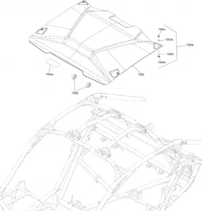 09- Кузовные детали Roof Part Maverick X3 Timeless Black - Package XRSDPS