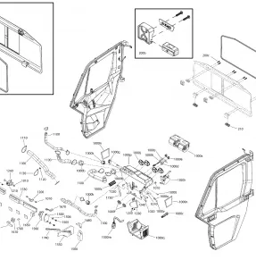 09- Enclosure Cab - HD10 - XT CAB - North America - Rear Window & Dash Section