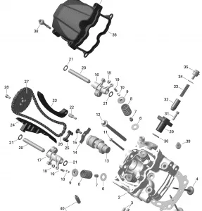 01- Головка блока цилиндров, Front - 800R EFI