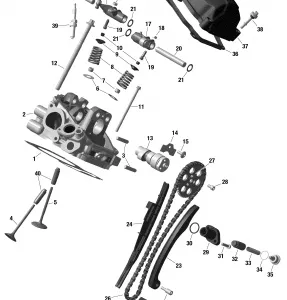 01- Головка блока цилиндров, Rear